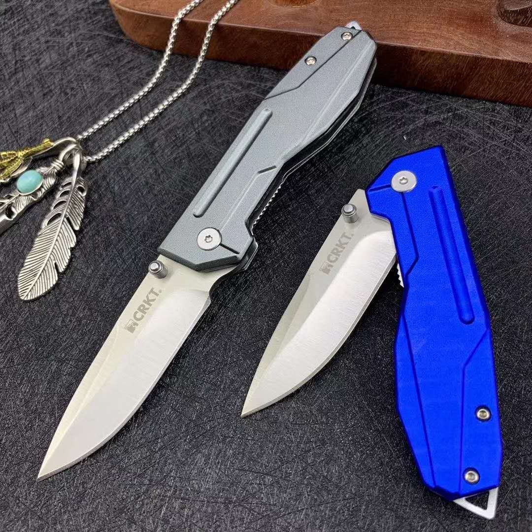 FOREIGN TRADE HEATER CRKT 2142 CAMP KNIFE WITH A HARD KNIFE OUTSIDE THE HOUSE WITH EDC FOLDING KNIFE