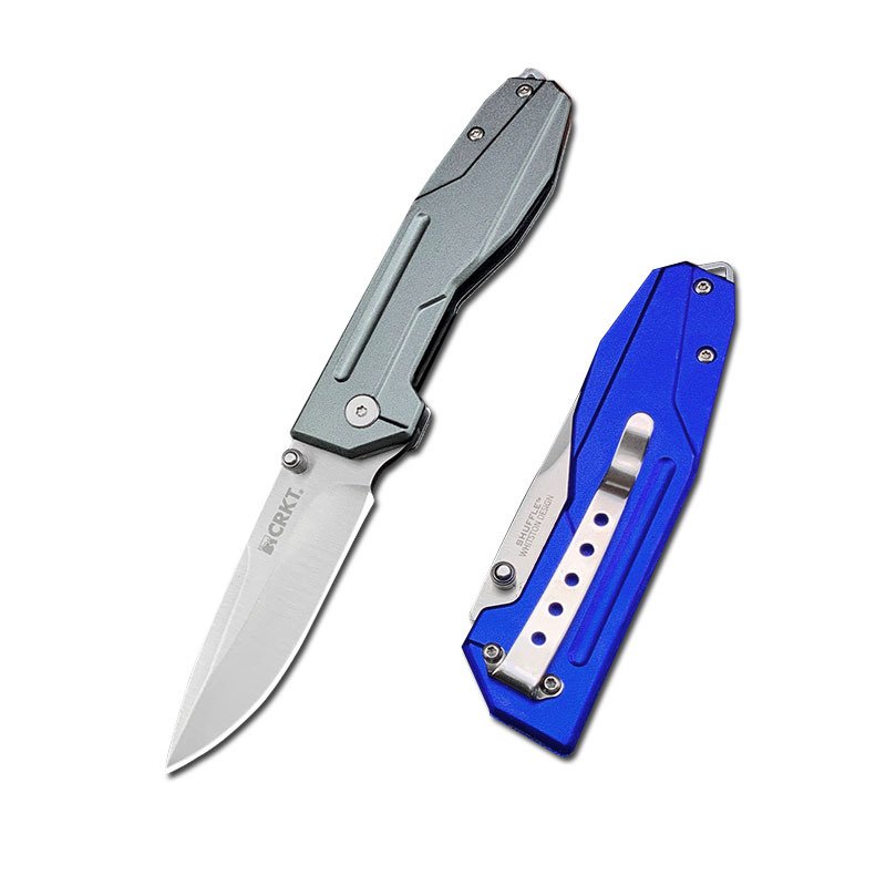 FOREIGN TRADE HEATER CRKT 2142 CAMP KNIFE WITH A HARD KNIFE OUTSIDE THE HOUSE WITH EDC FOLDING KNIFE