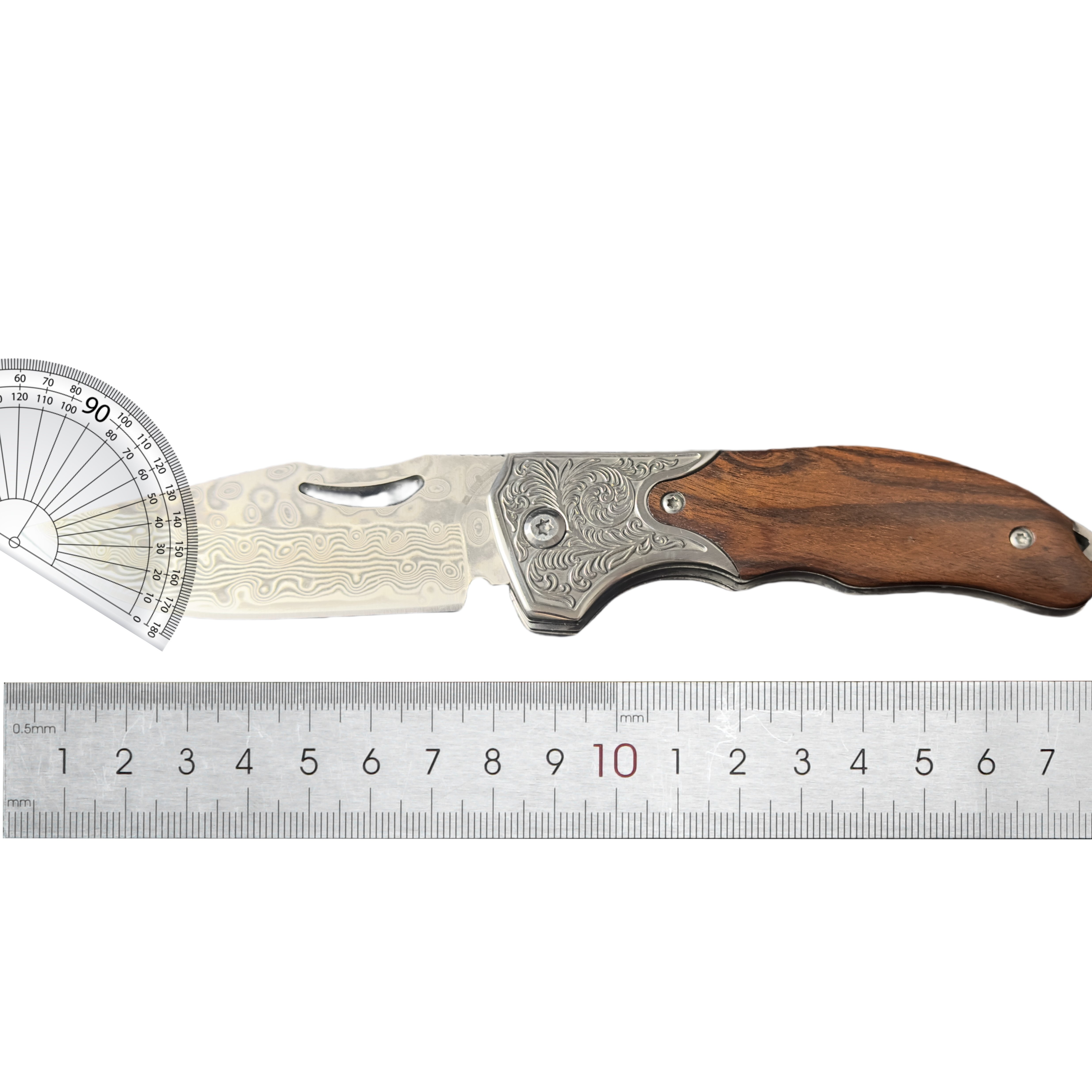 Damascus steel blades with a high-strength sharp field defensive knife