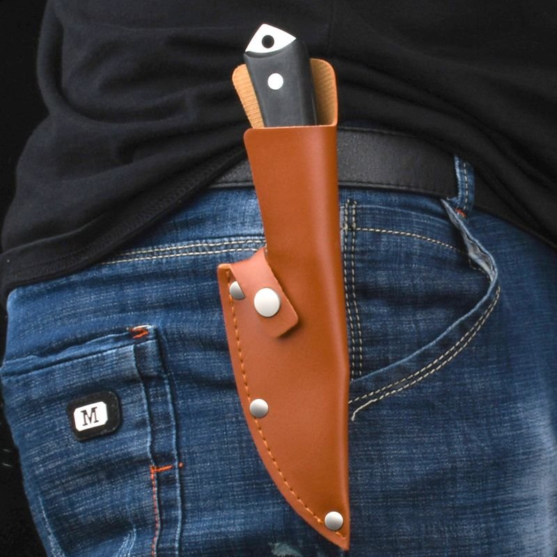 Hand to hand with a cleaver and a multi-purpose meat cutter for a field barbecue