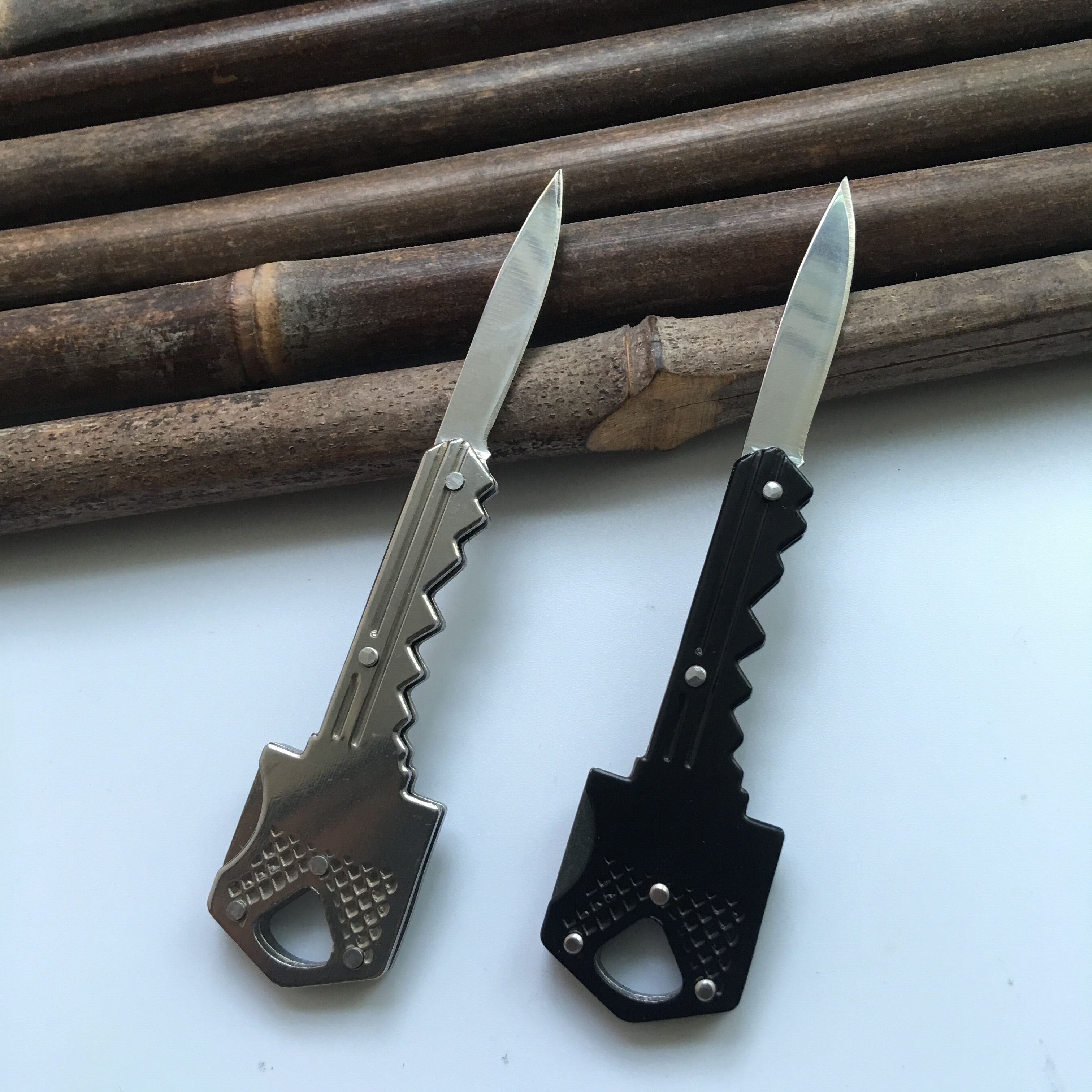 All steel mini-key knives folding multi-purpose keys to camp with more tools