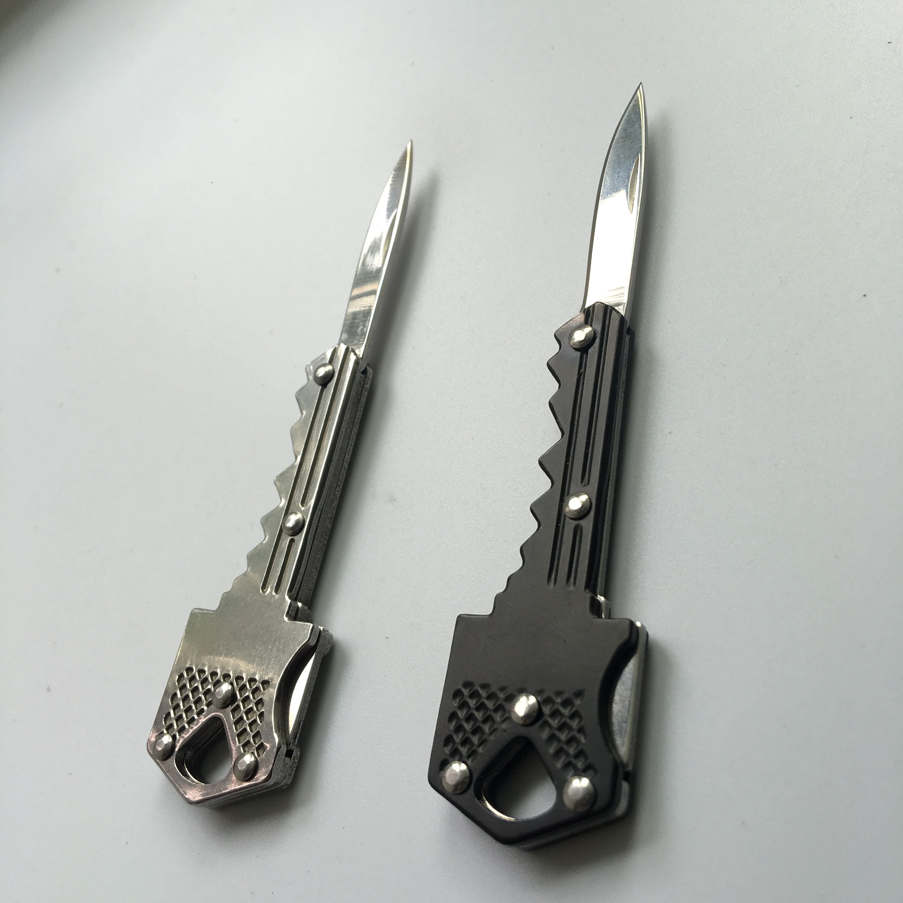 All steel mini-key knives folding multi-purpose keys to camp with more tools