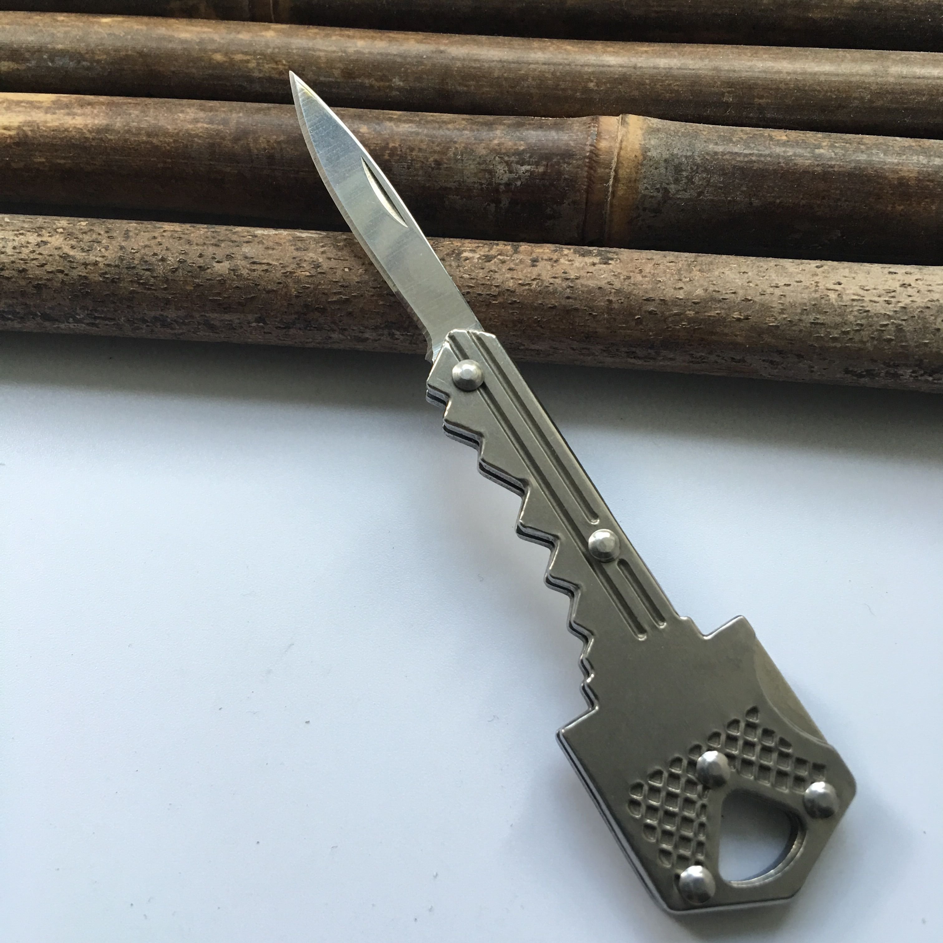 All steel mini-key knives folding multi-purpose keys to camp with more tools
