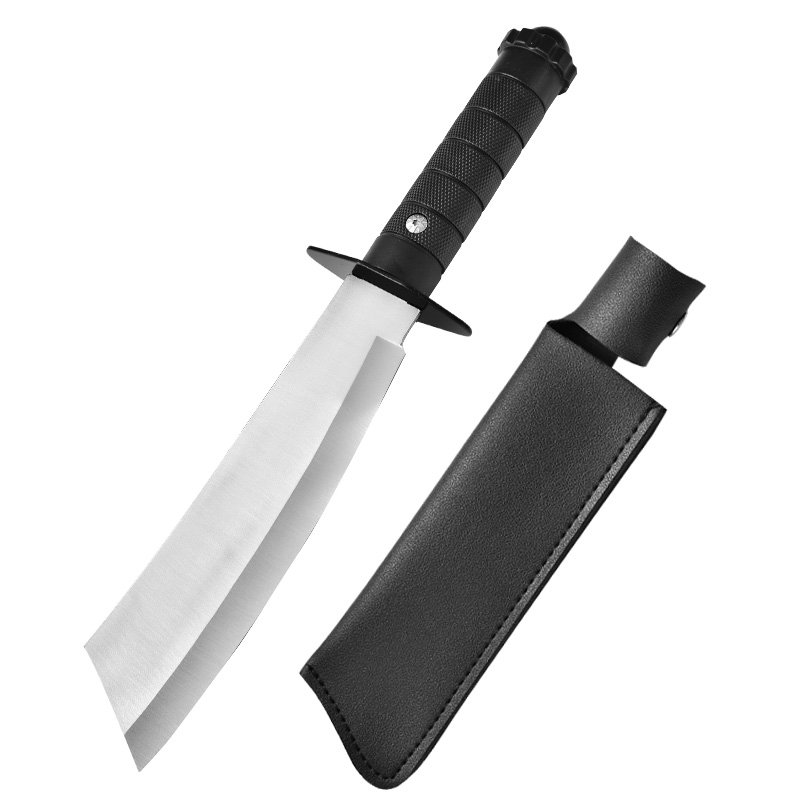 Tactical boxing knife outside the house