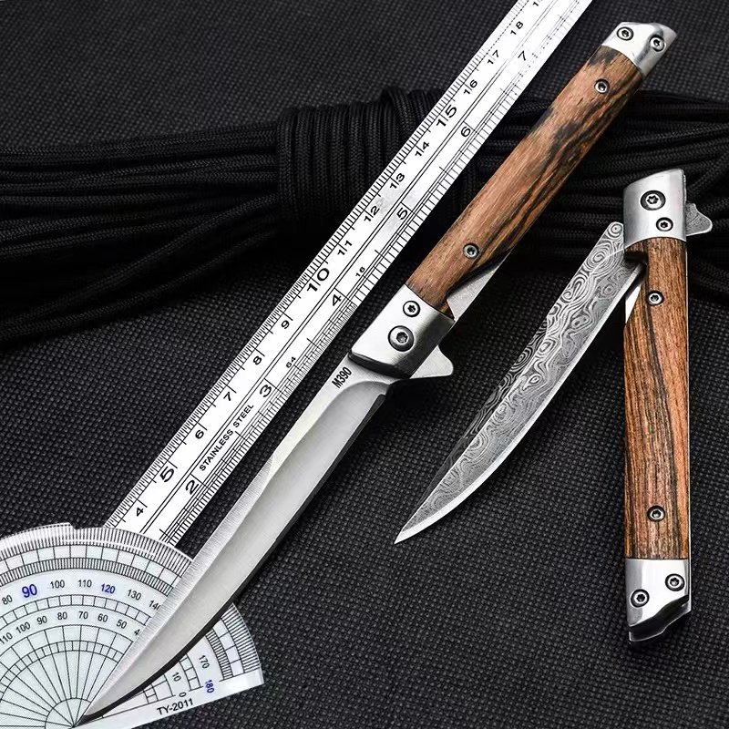 The cleaver, Damascus's twig, stainless steel, field camping knife and fruit knife