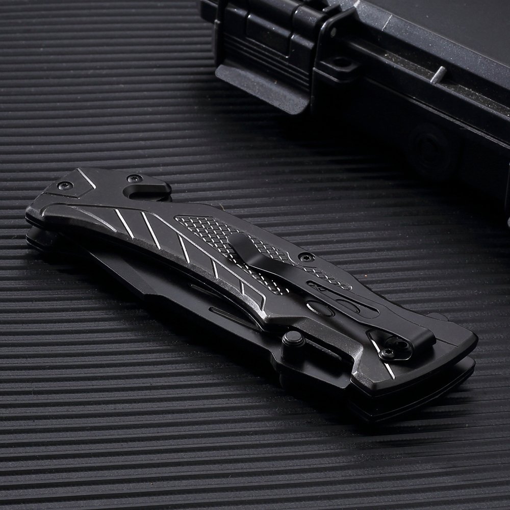 Heavy, high-strength multi-purpose folding knife, all steel blades, and a field knife