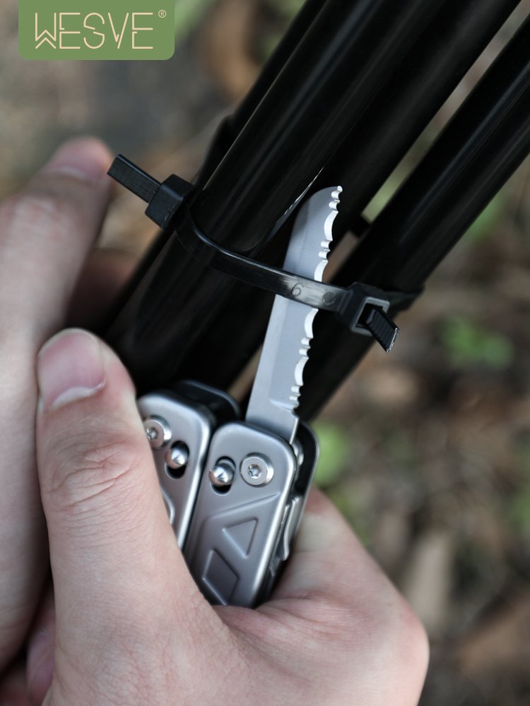 WESVE-WANDERER'S OUTDOOR MULTI-PURPOSE FOLDING KNIFE COMBINATION TACTICAL PLIER, EMERGENCY PLIER CAMPING EQUIPMENT