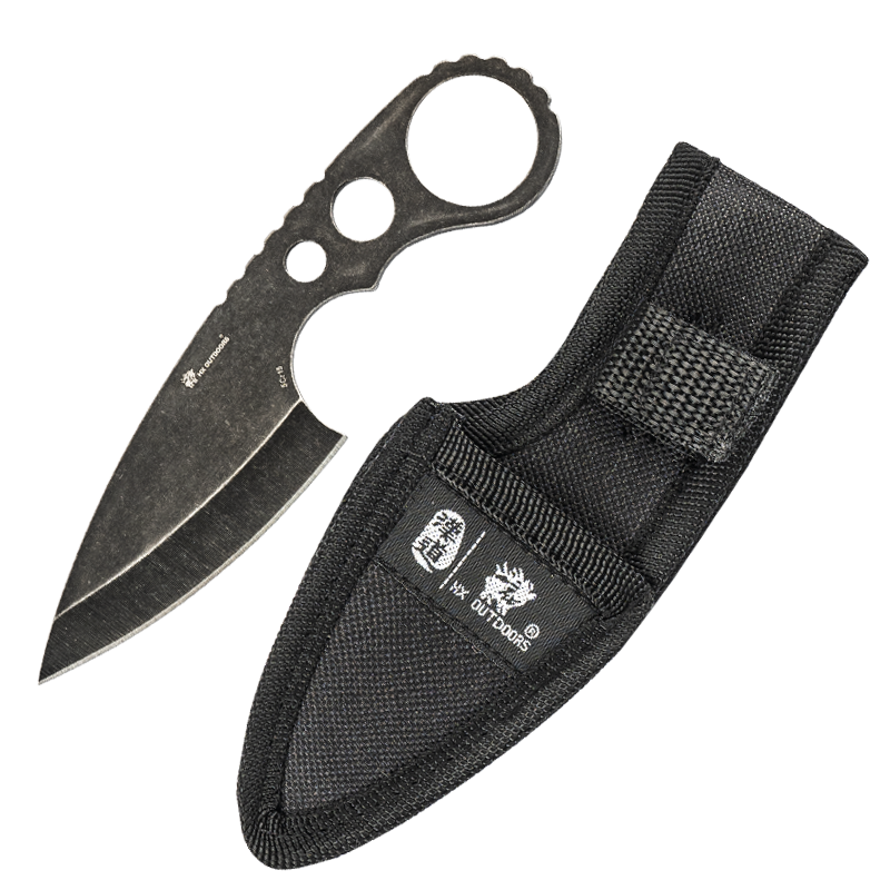 Hando Eagle Shark's little straight knife outside the house with a sharp-strength camping camper