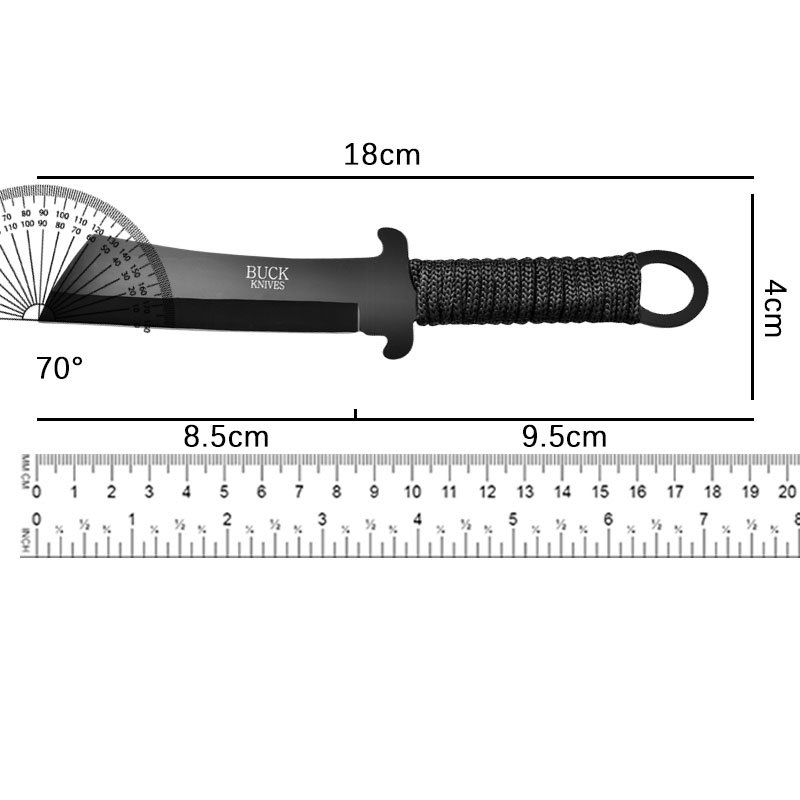A multi-purpose bush camper with multiple knives and a multi-purpose knife