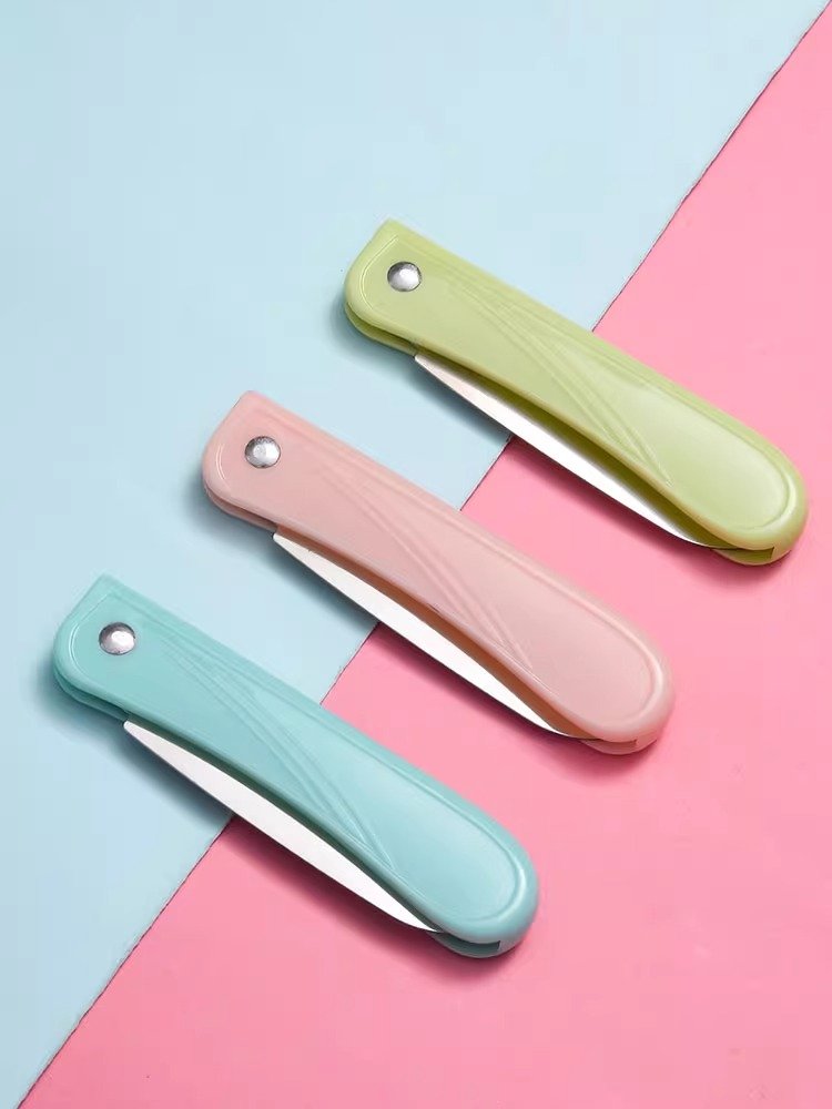 A thick stainless steel folding a fruit knife home with a guacamole cleaver kitchen to the cleaver student's dorm