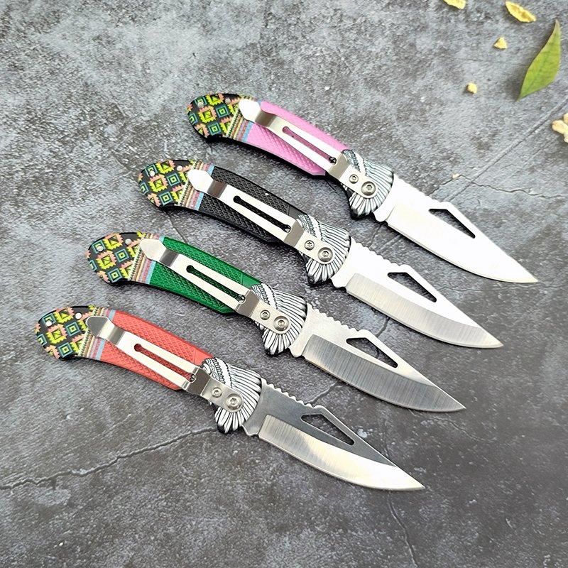 Camping mini-cubs open a box of machete-capable, stainless steel-high-hards for family