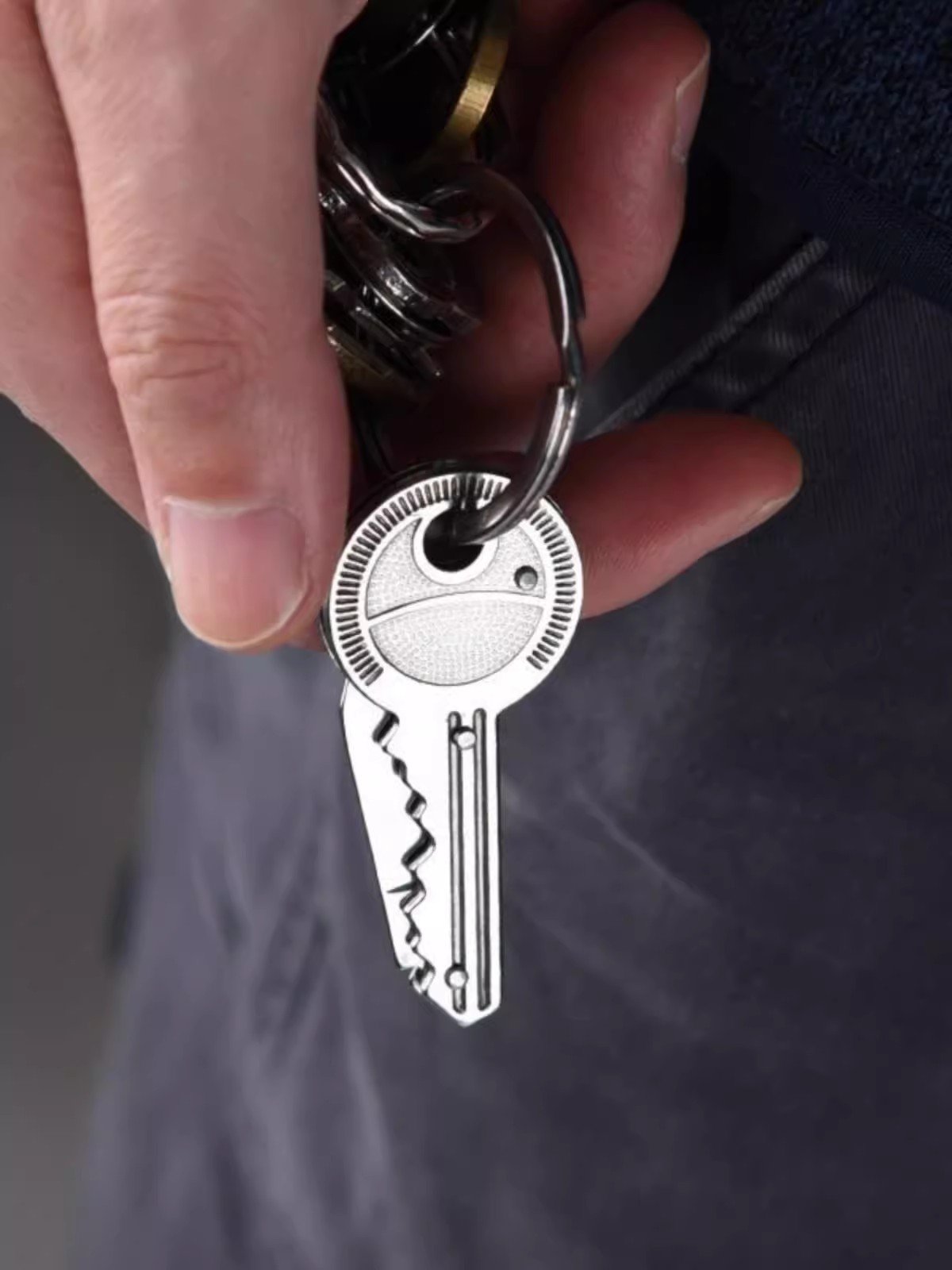 A mini knife with a key knife, a multi-purpose field protection