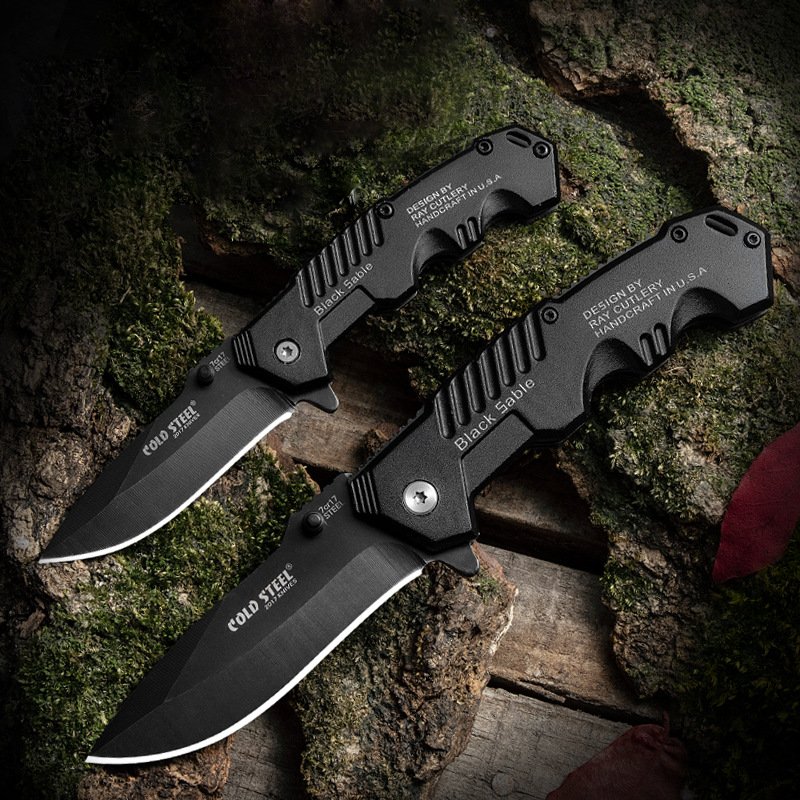 A folding knife and a fruit knife to survive outside
