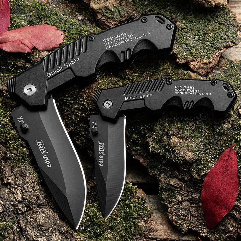 A folding knife and a fruit knife to survive outside