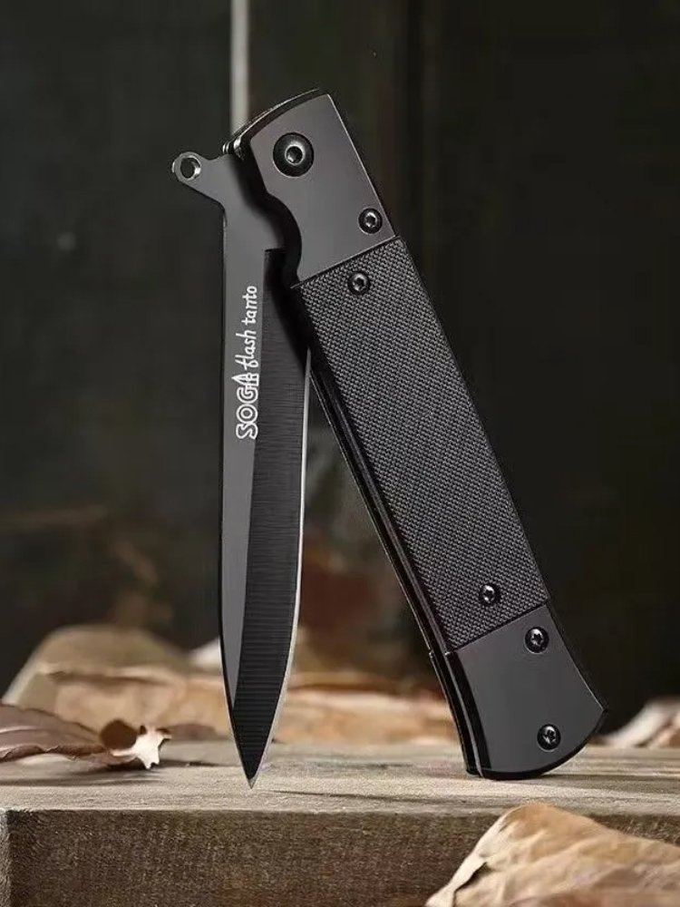 Folding blades, sharp and sharp camping for life, with a knife to cut out the fruit and steel in the open
