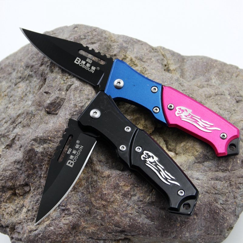 Boston's 950 folded fruit knife, camping with stainless steel knife, lady's self-defense knife, peeling knife