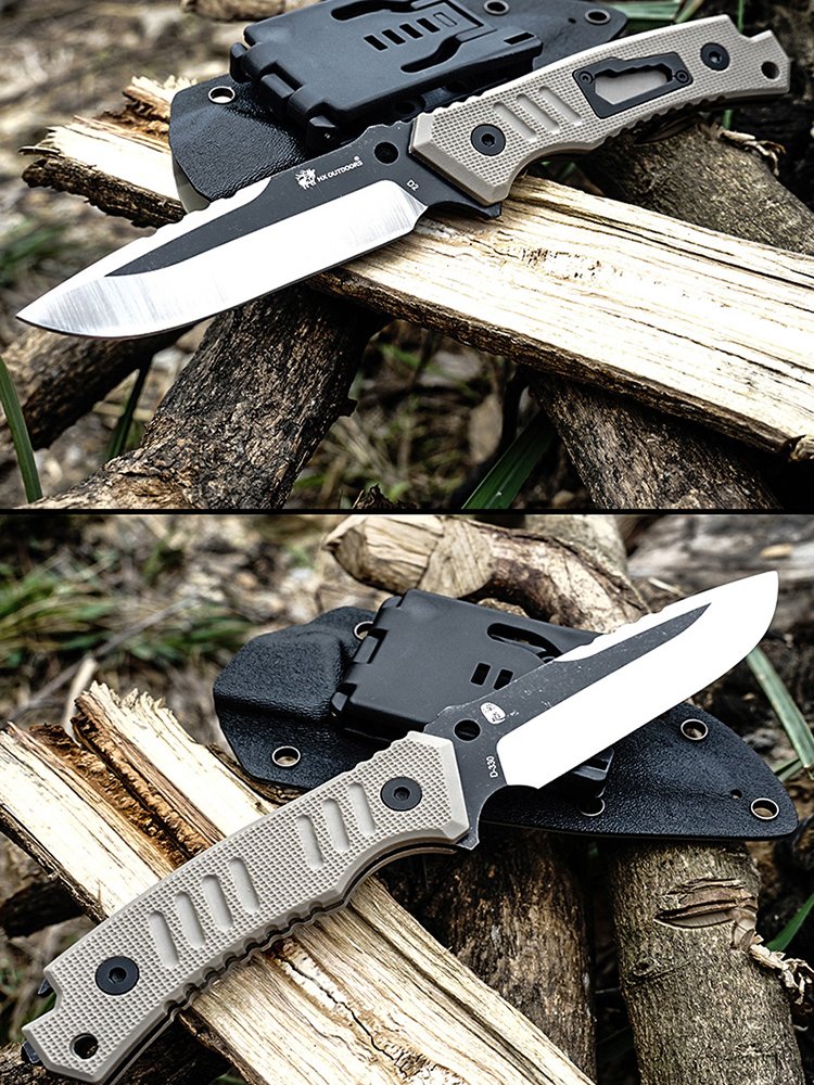 hando's exterior survival knife d2 steel field camping multifunctionally carries a high-heavy sharp military wind knife