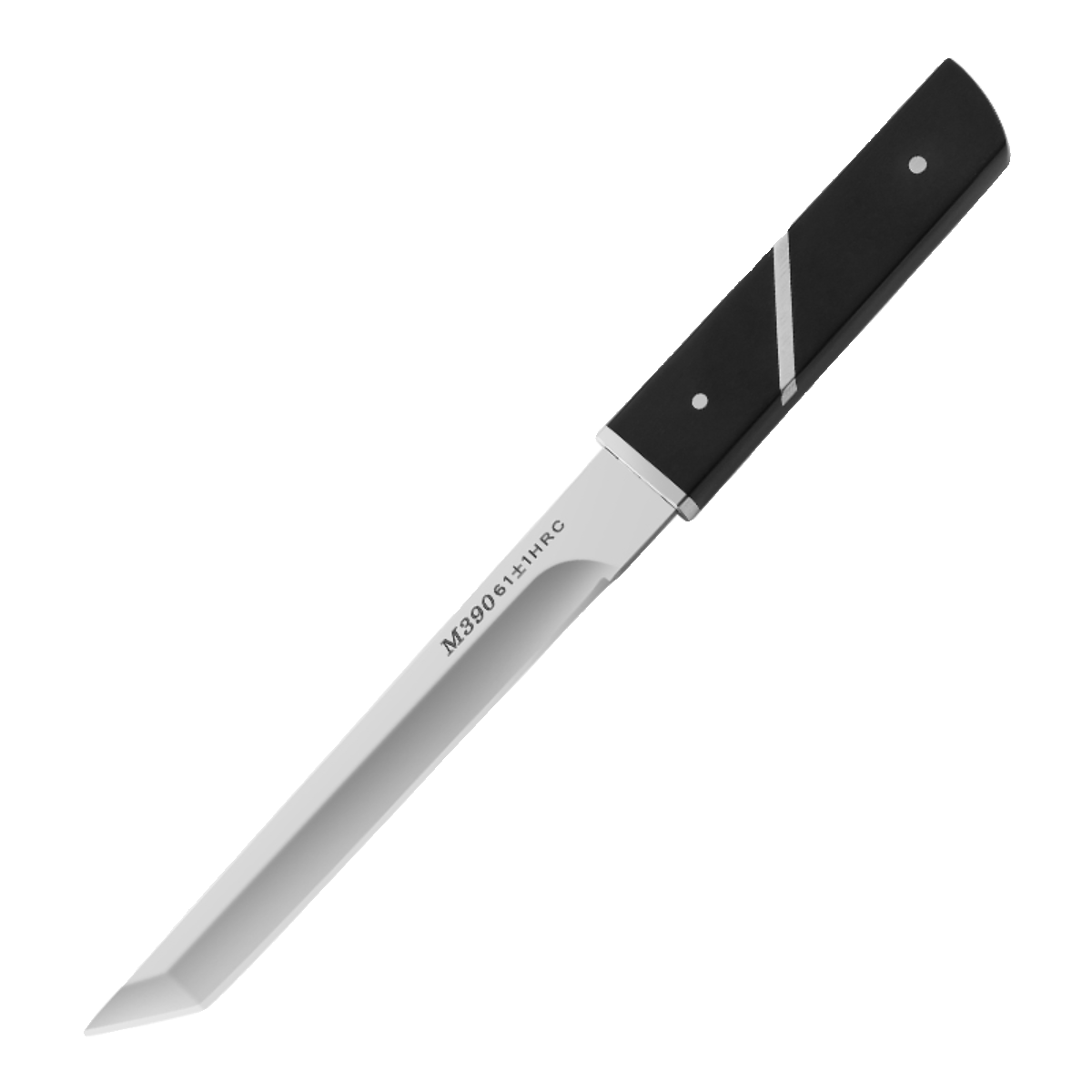 A family with a big, hard knife and a multipurpose field knife