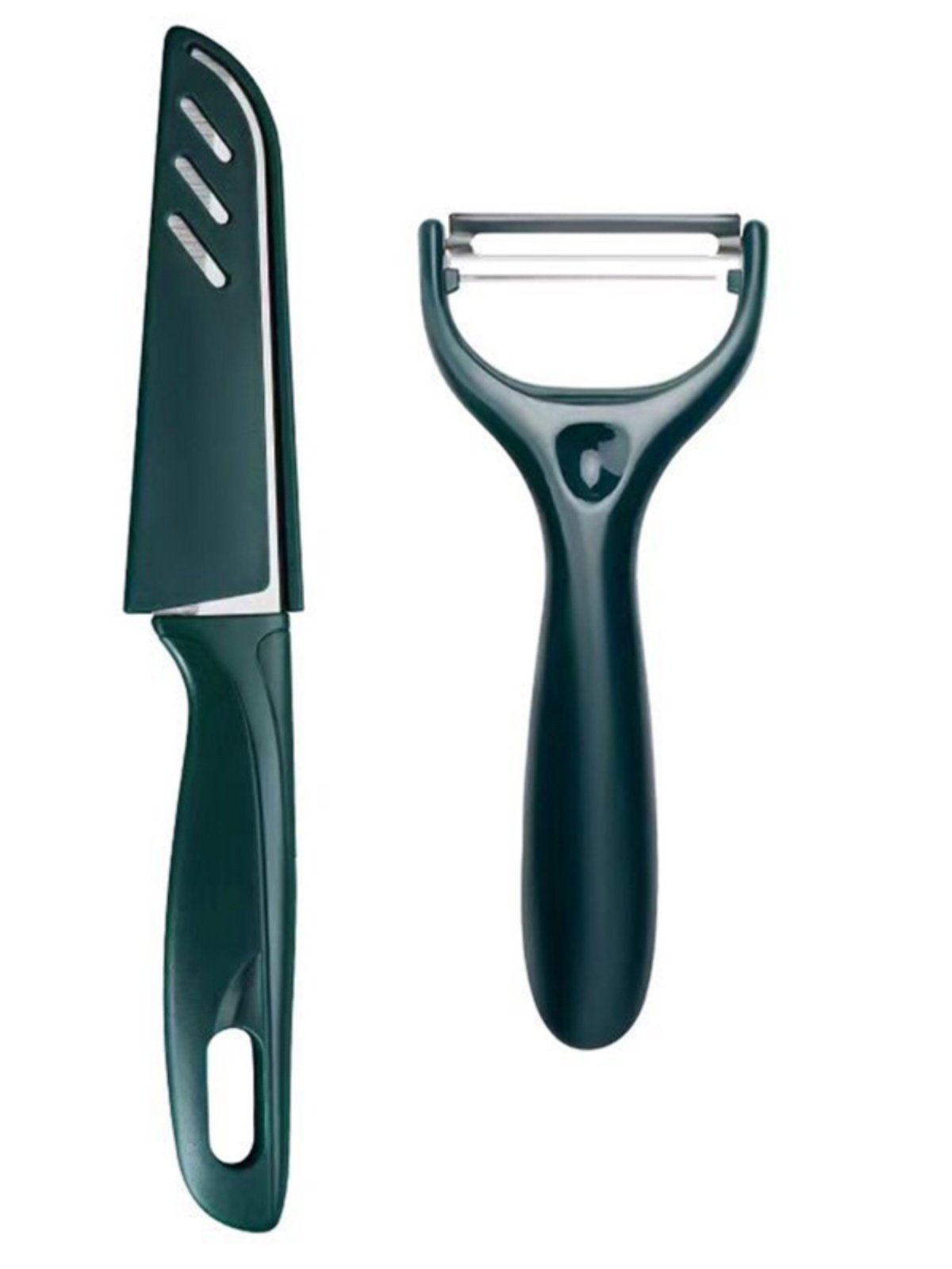 Stainless steel fruit knife with a knife and a guacamole knife