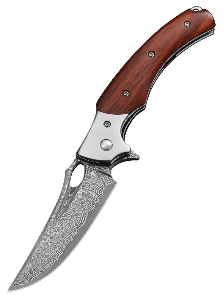 Damascus steel blades, grafted and folded, mini-caved, camping, fruit knife hand-made