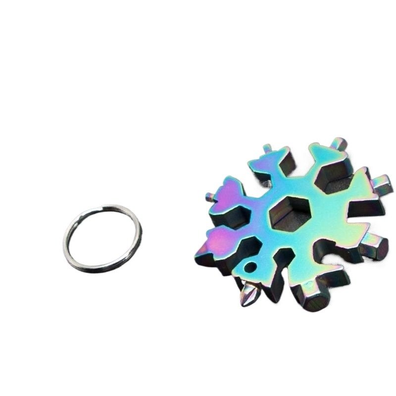 Multipurpose snowflake wrench key button to the portable six-point high carbon steel eight-point mini wrench tool