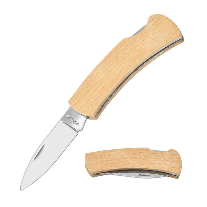High-quality fruit knife and wood handles, and you travel with your body to the camp, where you can fold a knife with melon and stainless steel