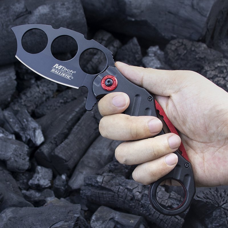 A multi-purpose camper's knife and a sideknife
