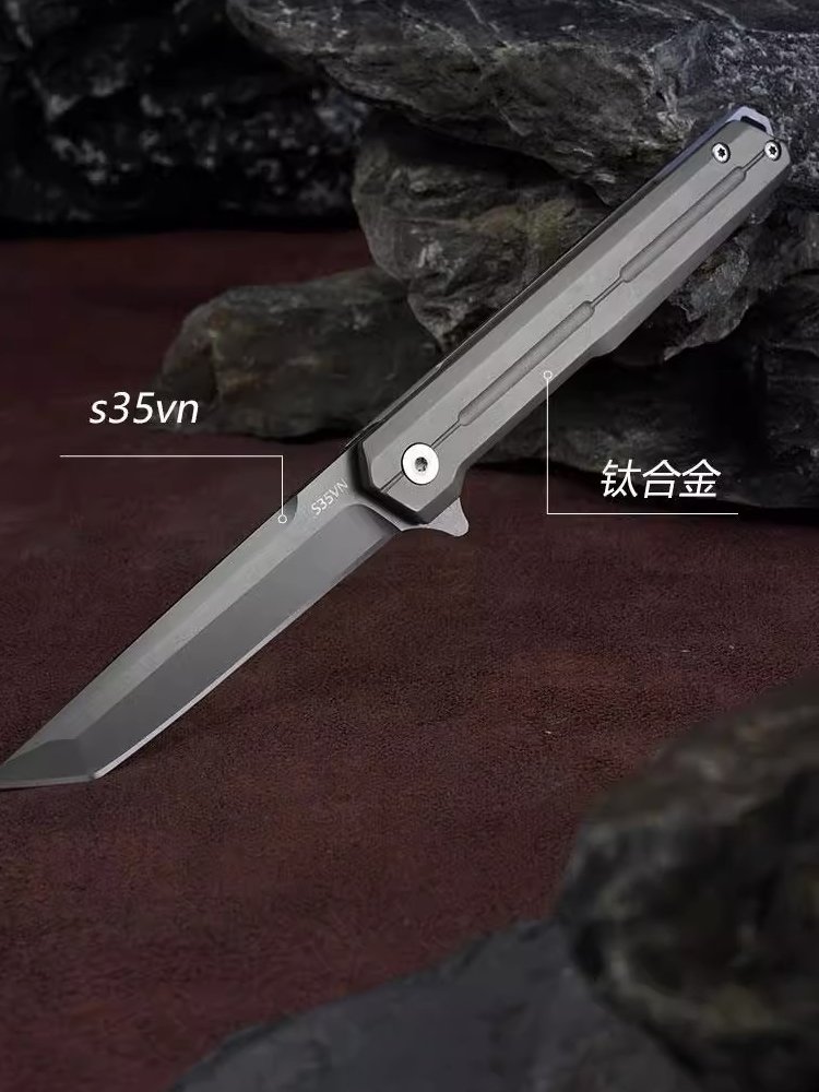 Butterfly kitchen fruit knife outside and meat knife outside