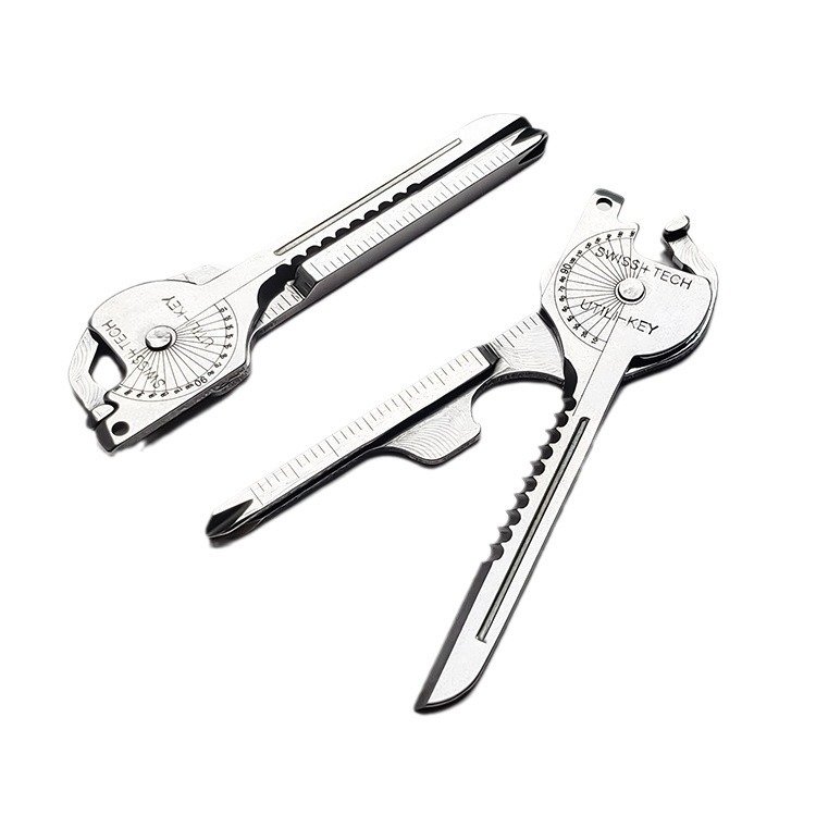 MULTI-PURPOSE KEY BUTTONS, SMALL KNIFE WITH A BOTTLE OPENER, MINI EDC TOOL TO OPEN THE BOX
