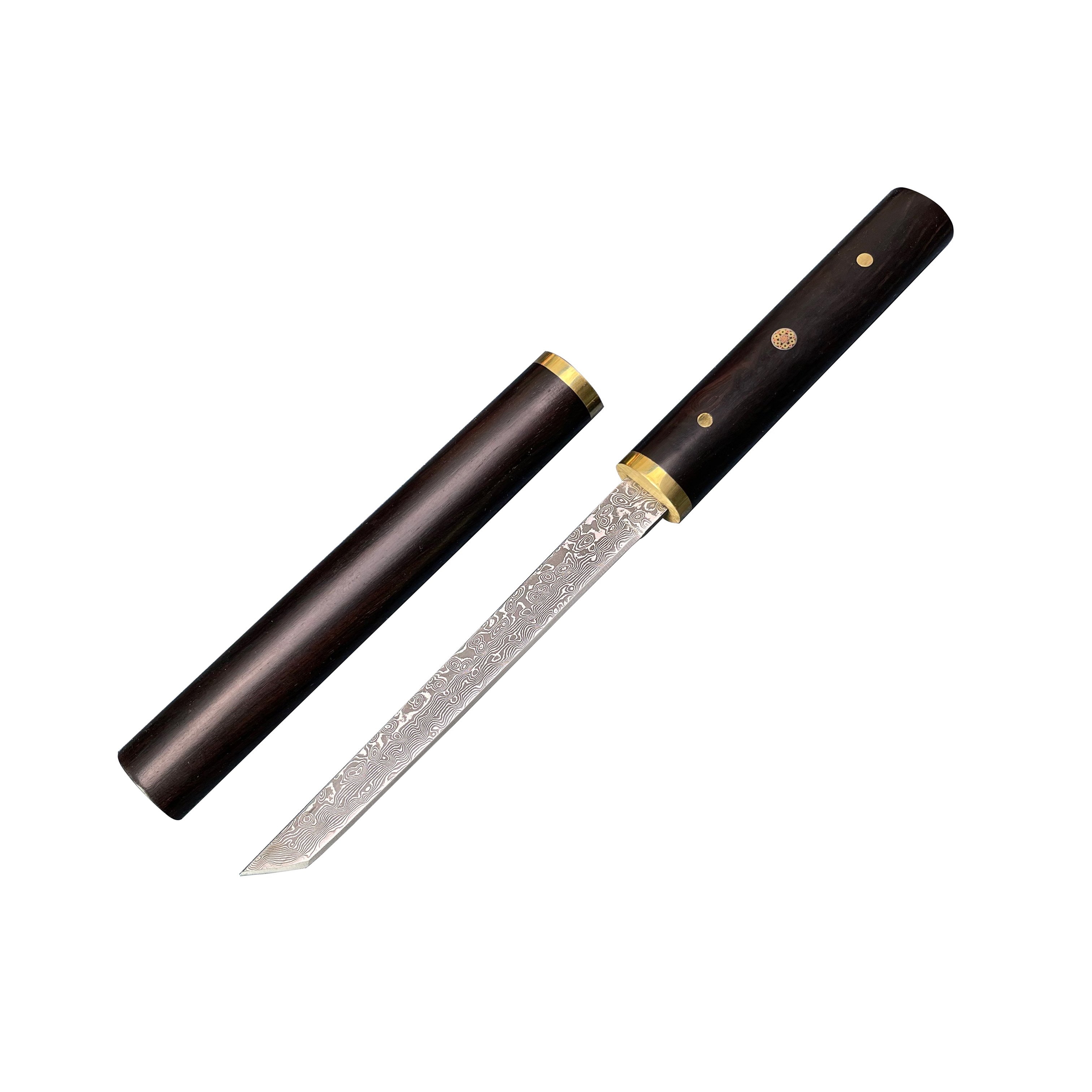 A family with a fruit knife
