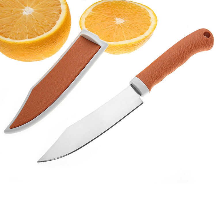 Home kitchen fruit knife multi-purpose sharp and light-net red yellow knife stainless steel fruit knife with a knife