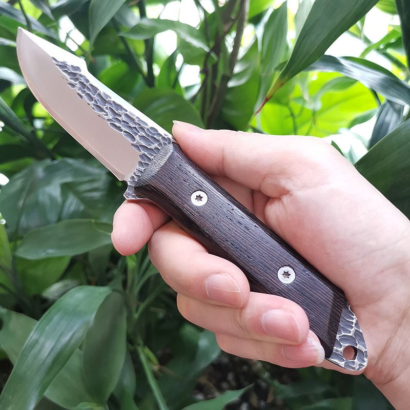 Hand-to-hand camping knife in the open wilderness with a high-strength sharp steel blade for protection