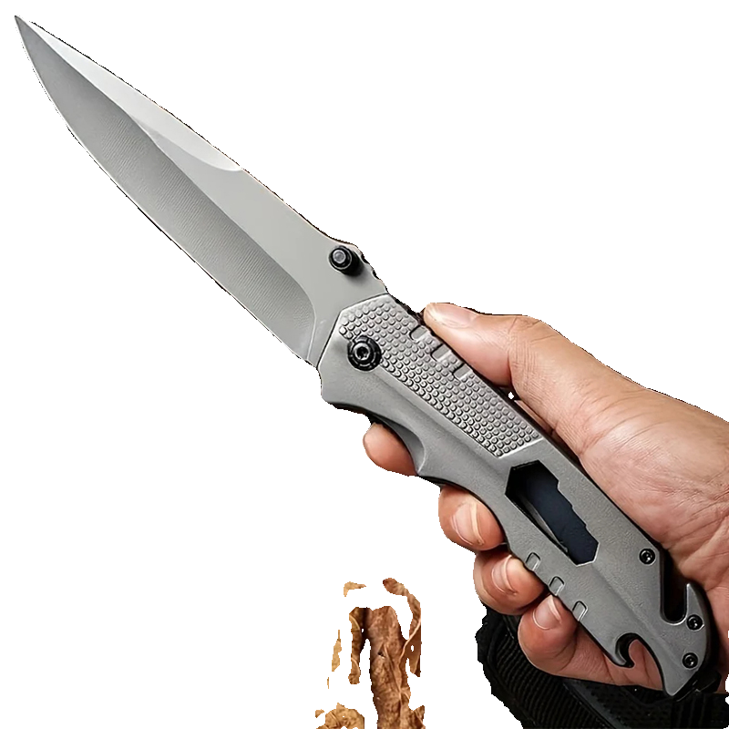 A small defensive knife with a fruit knife to survive the field and Browning with a multipurpose spring