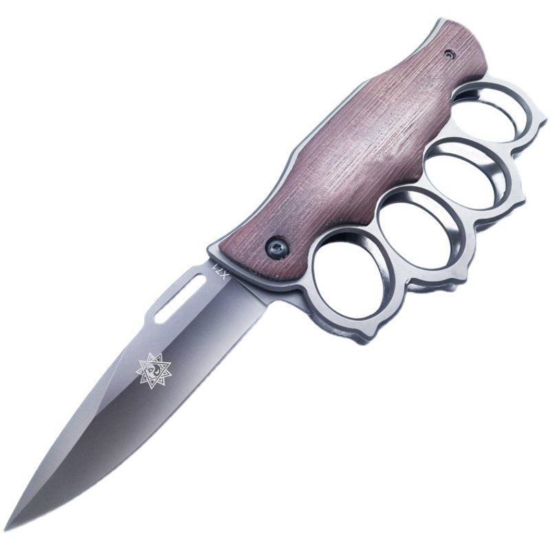 The Russian import of a folding knife to camp outside, a sharp and hard field survival knife to carry with it