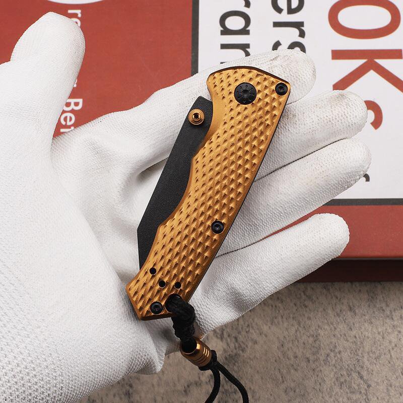 NEW TYPE 290 FOLDED ALUMINUM ALLOY HAND-HELD FIELD CAMP WITH A FRUIT KNIFE AND A MINI EDC TOOL KNIFE