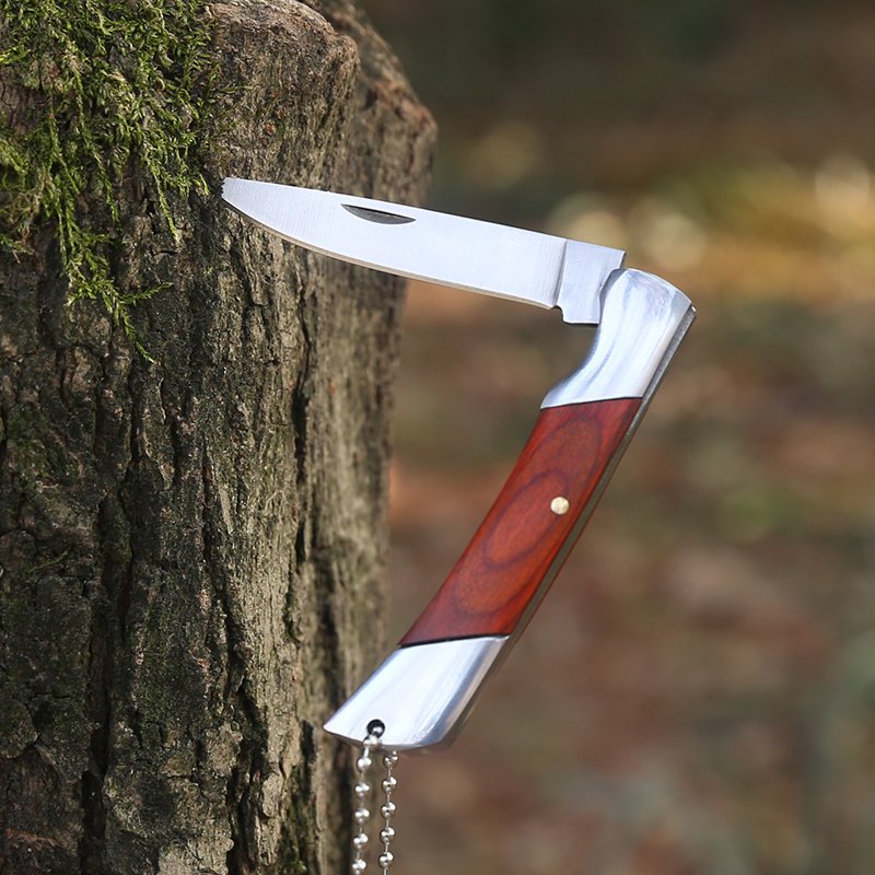 The mini-clap knife, the high-hard camping key, the sharp knife with the open blade