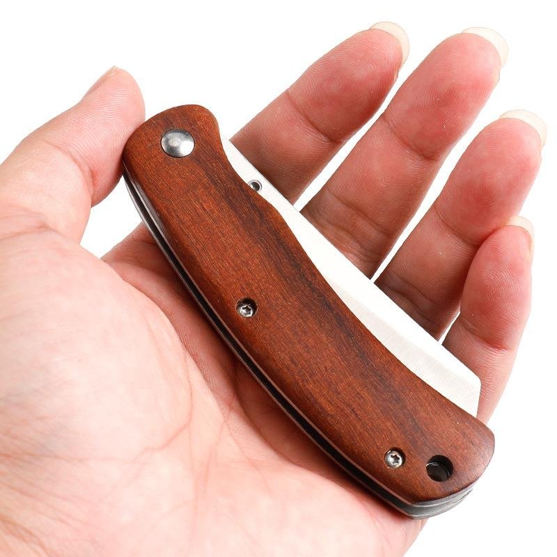 Foreign trade fruit knife home folding with a small knife, slashing with a sharp-earth steel field knife