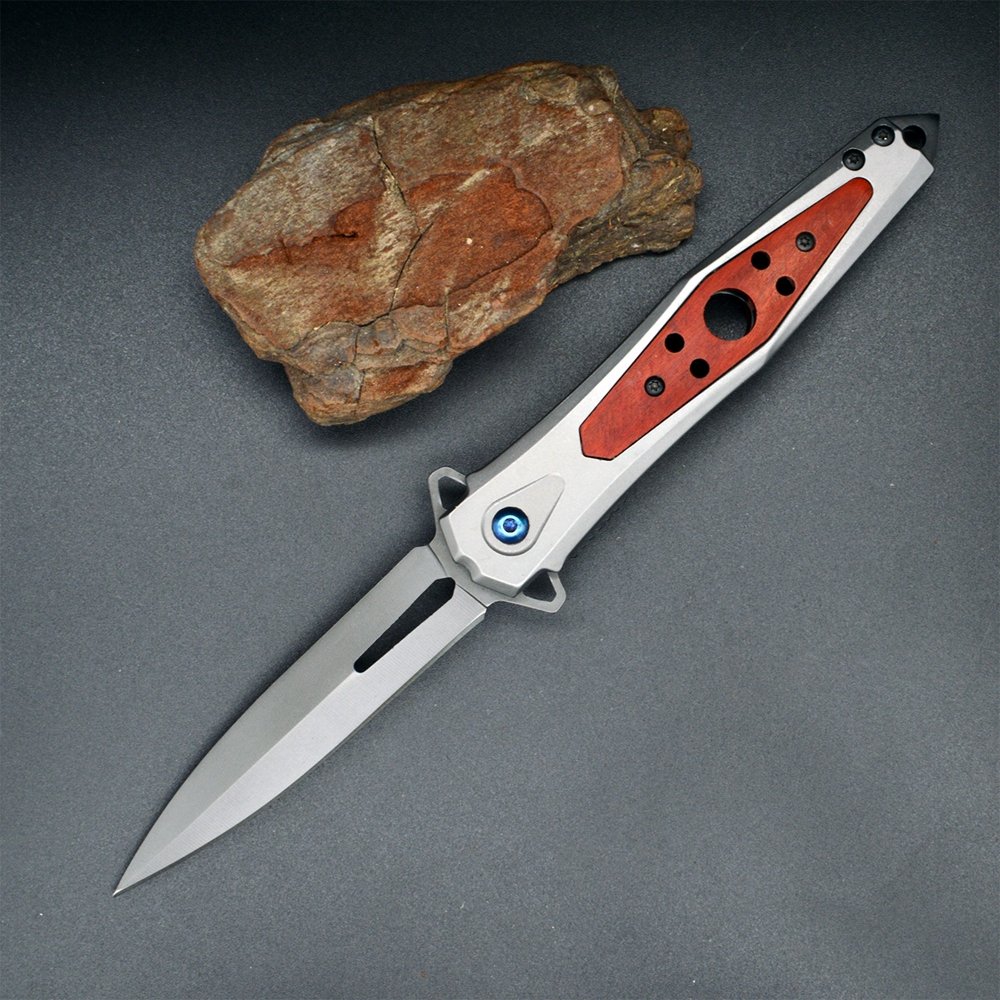 High-strength folding knife, multi-purpose outdoor camping, with a small knife and a small cutter for outdoor supplies