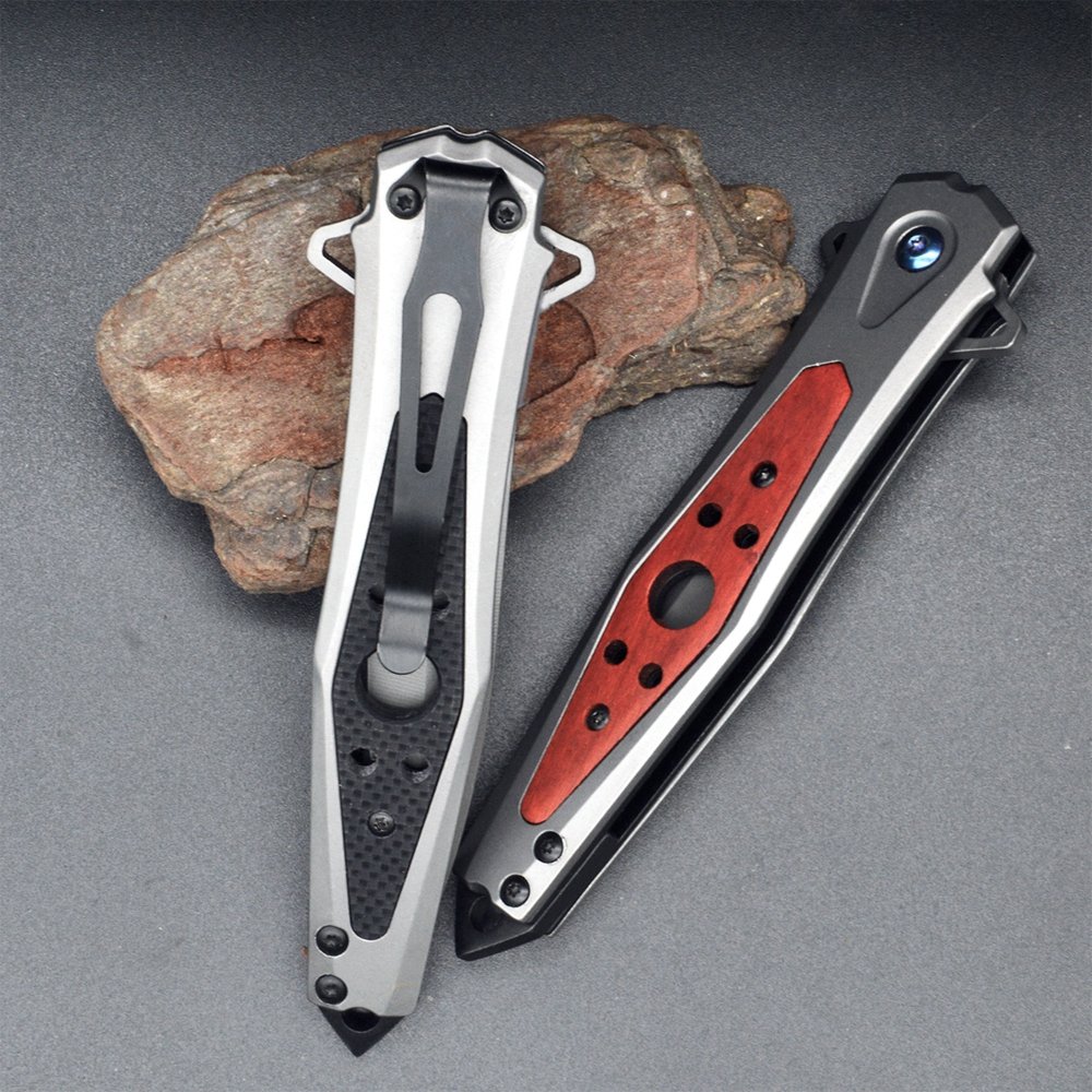 High-strength folding knife, multi-purpose outdoor camping, with a small knife and a small cutter for outdoor supplies
