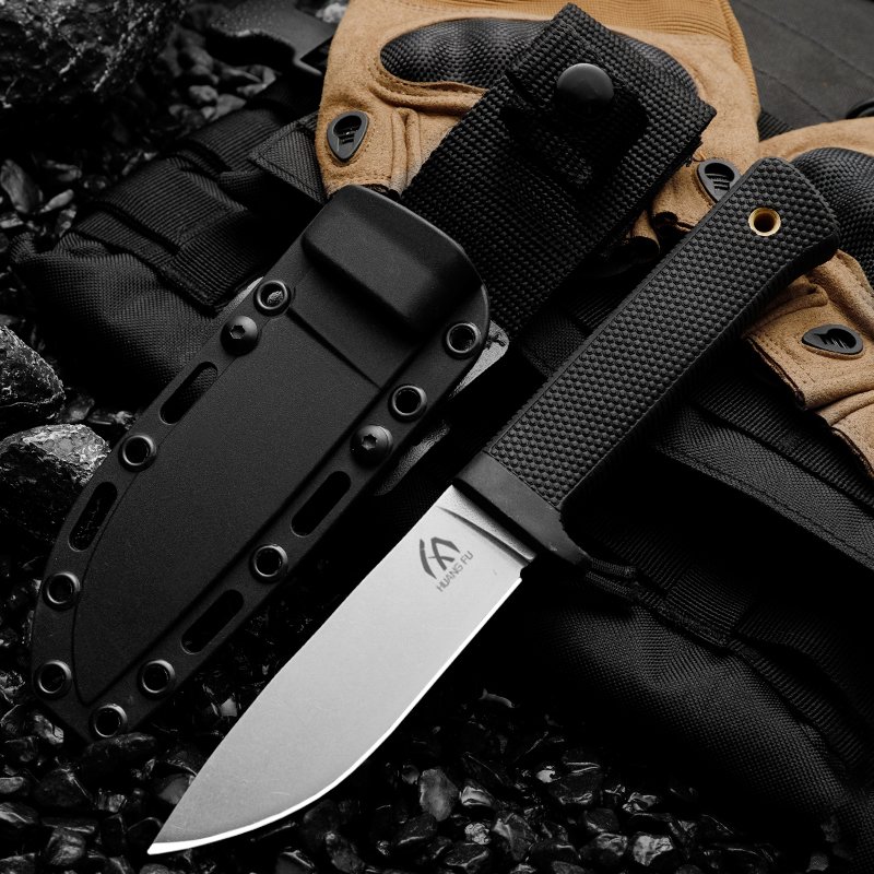 A HIGH-INTENSITY EXTERIOR CPM-3V STEEL KNIFE, A ONE-SIZE-FITS-ALL LIFE-SAVING KNIFE AND A HUNTING KNIFE