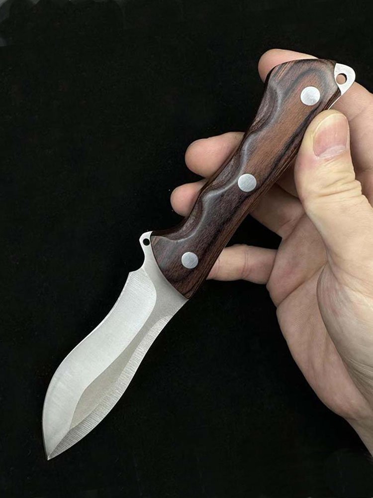 High-carbon steel exercise and a goat steak cutter and a fruit cutter by Mongolian campers