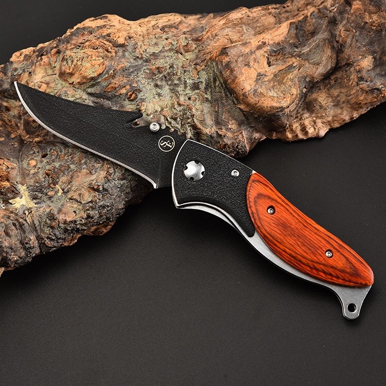 Stainless steel folding knife, field camp survival tactical knife, field knife