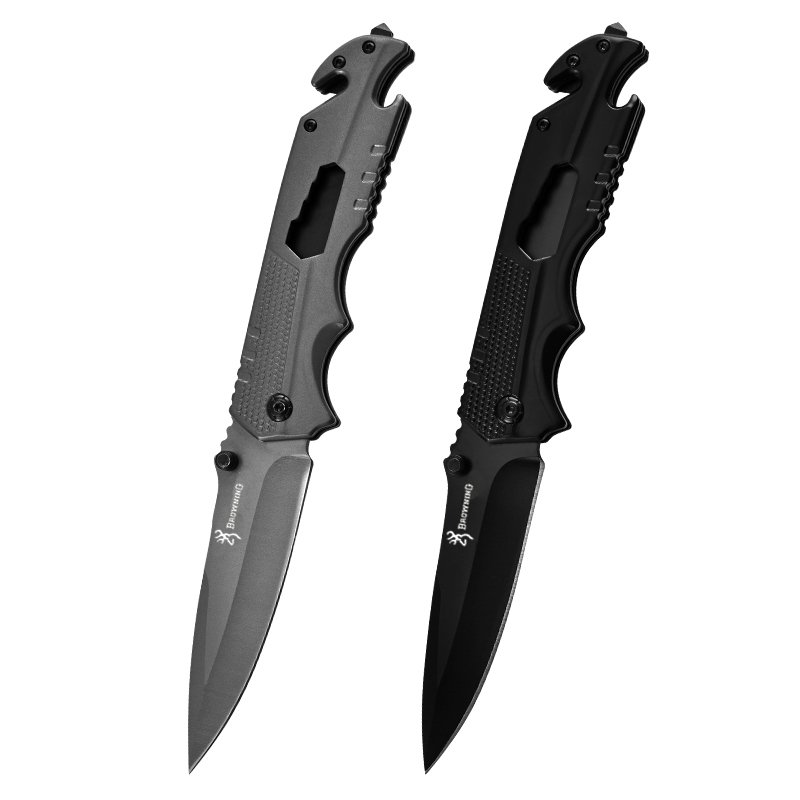 The whole steel-protected knife folds with a fruit knife to survive Browning camp in the field