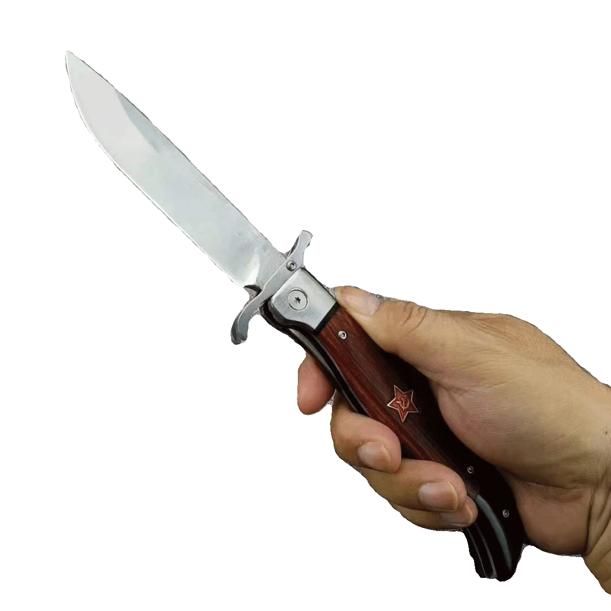 A second generation of folding knives camping in the open, and a pairing knife in the field to survive