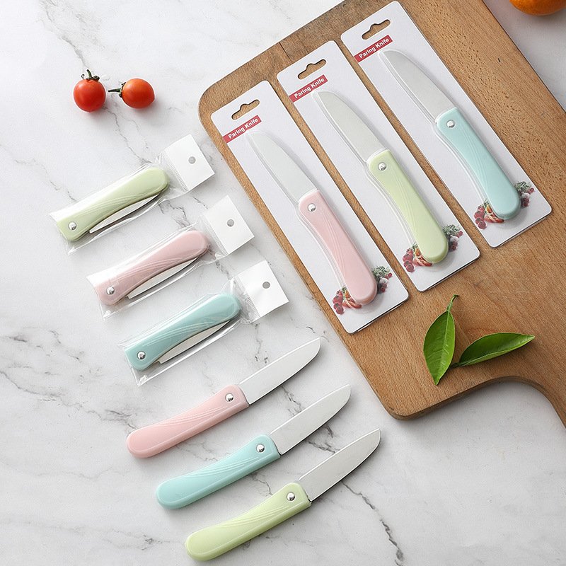 Portable kipper-skin cut fruit folding stainless steel camping with a very safe home office peeler