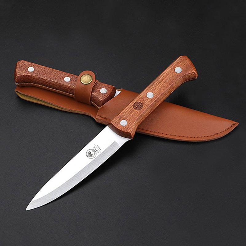 In the outdoors, the stainless steel carries a small knife with a sharp, hard-drive lamb chopper and a meat knife to survive