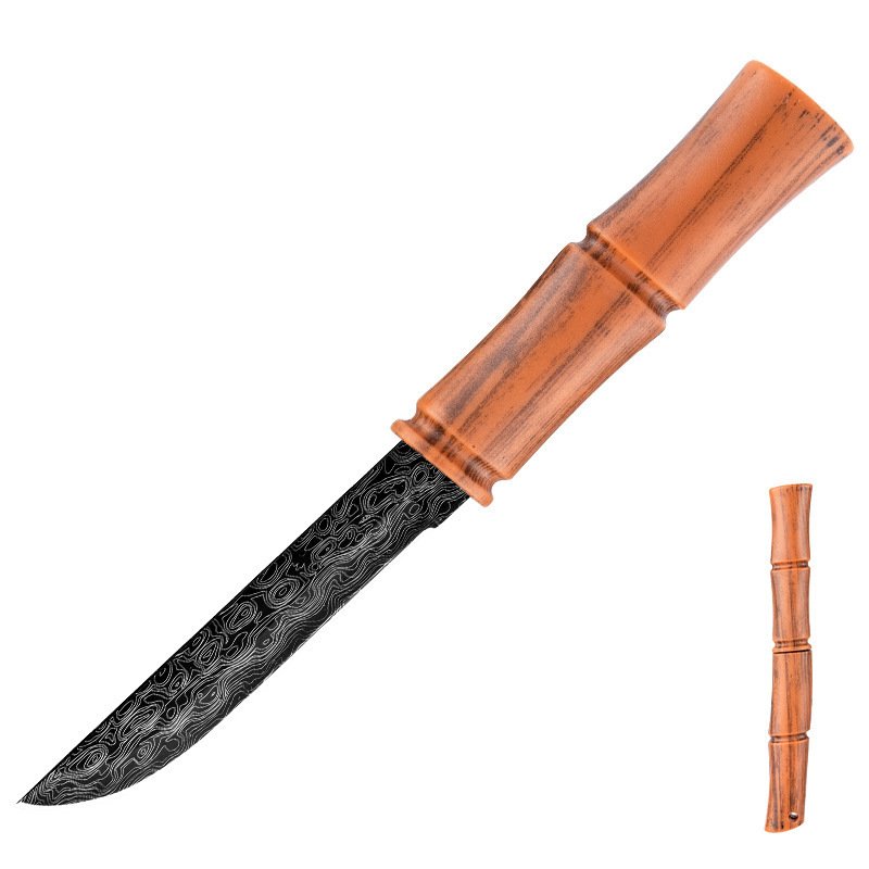 A new little knife, a fruit cutter, and a fielder with a meat knife and a stainless steel-coated scavenger
