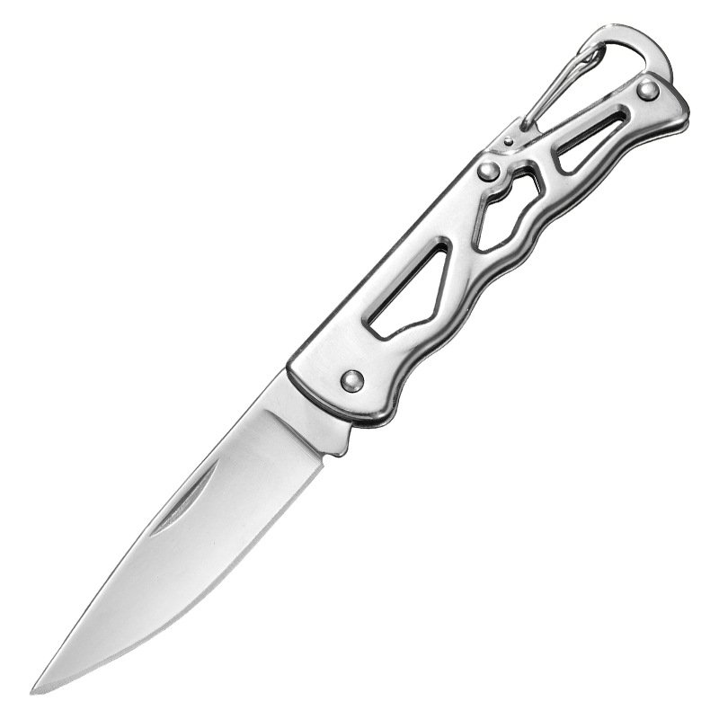 The whole steel knife folds the knife and takes a pocket knife to camp out and catch a little knife