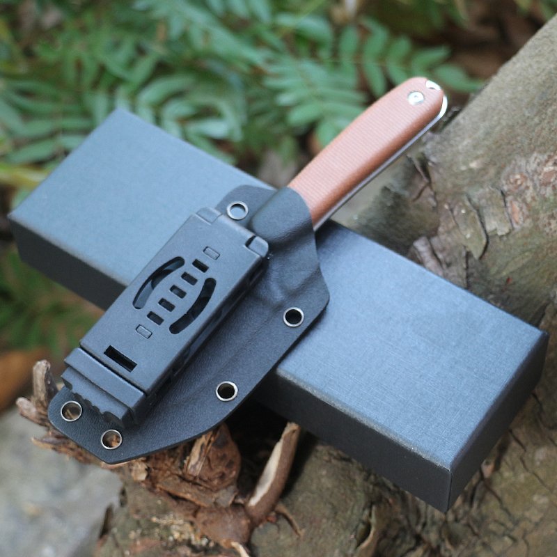 An outdoor knife with a field life, a straight knife to protect himself from