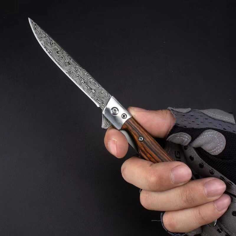 An outdoor stainless steel folding knife with a multifunctional, portable field cutter